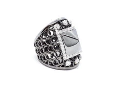 Bague Or Noir Diamant -Castafiore Boutique bague or noir diamant 779709