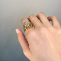 Bague - Or, Platine & Diamants -Castafiore Boutique bague or platine diamants 110062