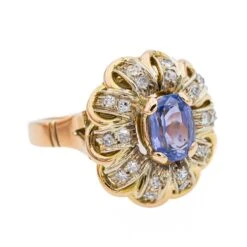 Bague Pompadour En Or Tricolore, Saphir Et Diamant 13 Bague Pompadour En Or Tricolore, Saphir Et Diamant -Castafiore Boutique bague or rose diamant 554303