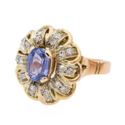 Bague Pompadour En Or Tricolore, Saphir Et Diamant 9 Bague Pompadour En Or Tricolore, Saphir Et Diamant -Castafiore Boutique bague or rose diamant 626129