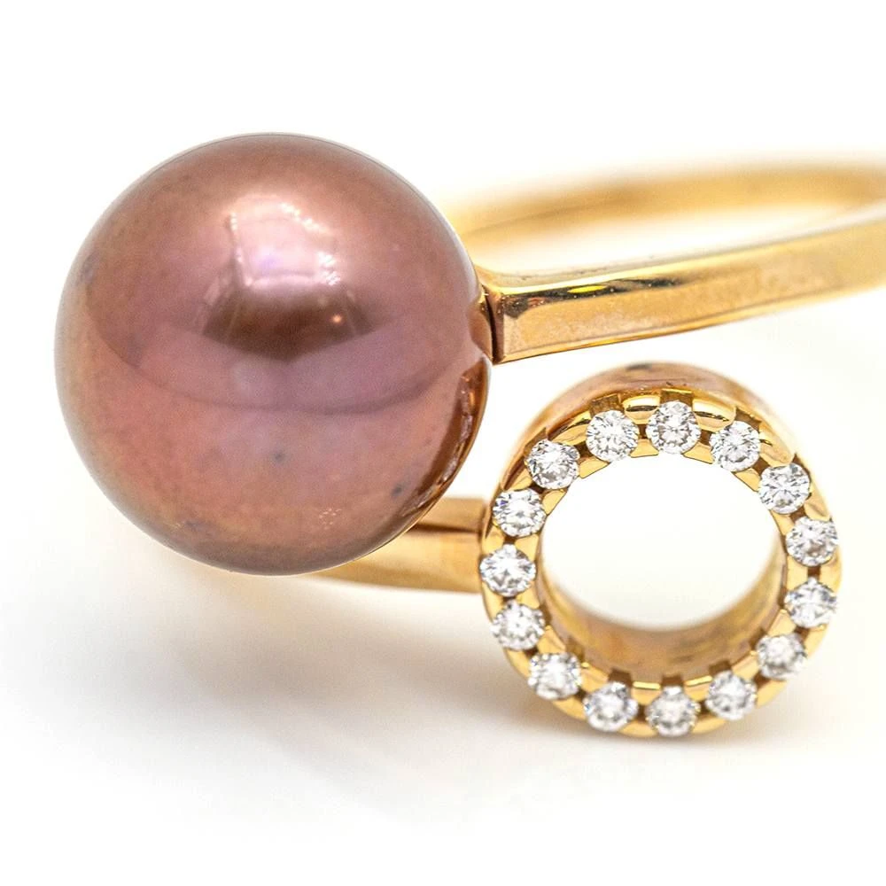 Bague Toi Et Moi En Or, Perle Et Diamants 4 Bague Toi Et Moi En Or, Perle Et Diamants – Image 4