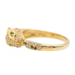 Bague Panthère En Or Jaune Et Diamant -Castafiore Boutique bague panthere en or jaune et diamant 473367
