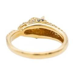 Bague Panthère En Or Jaune Et Diamant -Castafiore Boutique bague panthere en or jaune et diamant 504081