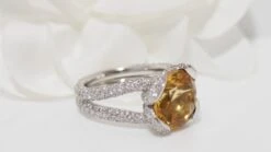Bague Pavage En Or Blanc Et Citrine 11 Bague Pavage En Or Blanc Et Citrine -Castafiore Boutique bague pavage en or blanc et citrine 838020