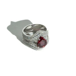 Bague Pavée Diamants En Or Blanc Et Rubis 15 Bague Pavée Diamants En Or Blanc Et Rubis -Castafiore Boutique bague pavee diamants en or blanc et rubis 204684