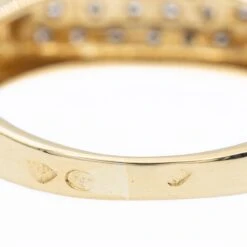 Bague Pavée Diamants En Or Jaune -Castafiore Boutique bague pavee diamants en or jaune 107684