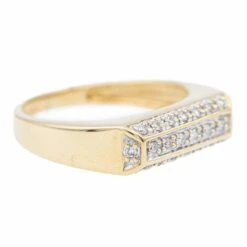 Bague Pavée Diamants En Or Jaune -Castafiore Boutique bague pavee diamants en or jaune 481941