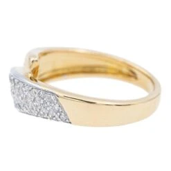 Bague Pavée Diamants En Pr Jaune -Castafiore Boutique bague pavee diamants en pr jaune 376612