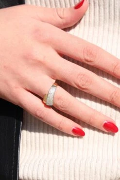 Bague Pavée Diamants En Pr Jaune -Castafiore Boutique bague pavee diamants en pr jaune 697252