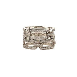 Bague Pavée DINH VAN "Maillon" En Or Blanc Et Diamants 9 Bague Pavée DINH VAN "Maillon" En Or Blanc Et Diamants -Castafiore Boutique bague pavee dinh van maillon en or blanc et diamants 253364