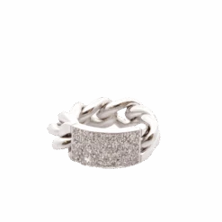 Bague Pavée DIOR "Gorumette" En Or Blanc Et Diamants