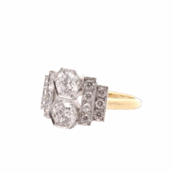 Bague Pavée En Or Jaune, Platine Et Diamants 5 Bague Pavée En Or Jaune, Platine Et Diamants -Castafiore Boutique bague pavee en or jaune platine et diamants 476319