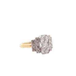 Bague Pavée En Or Jaune, Platine Et Diamants 7 Bague Pavée En Or Jaune, Platine Et Diamants -Castafiore Boutique bague pavee en or jaune platine et diamants 904953