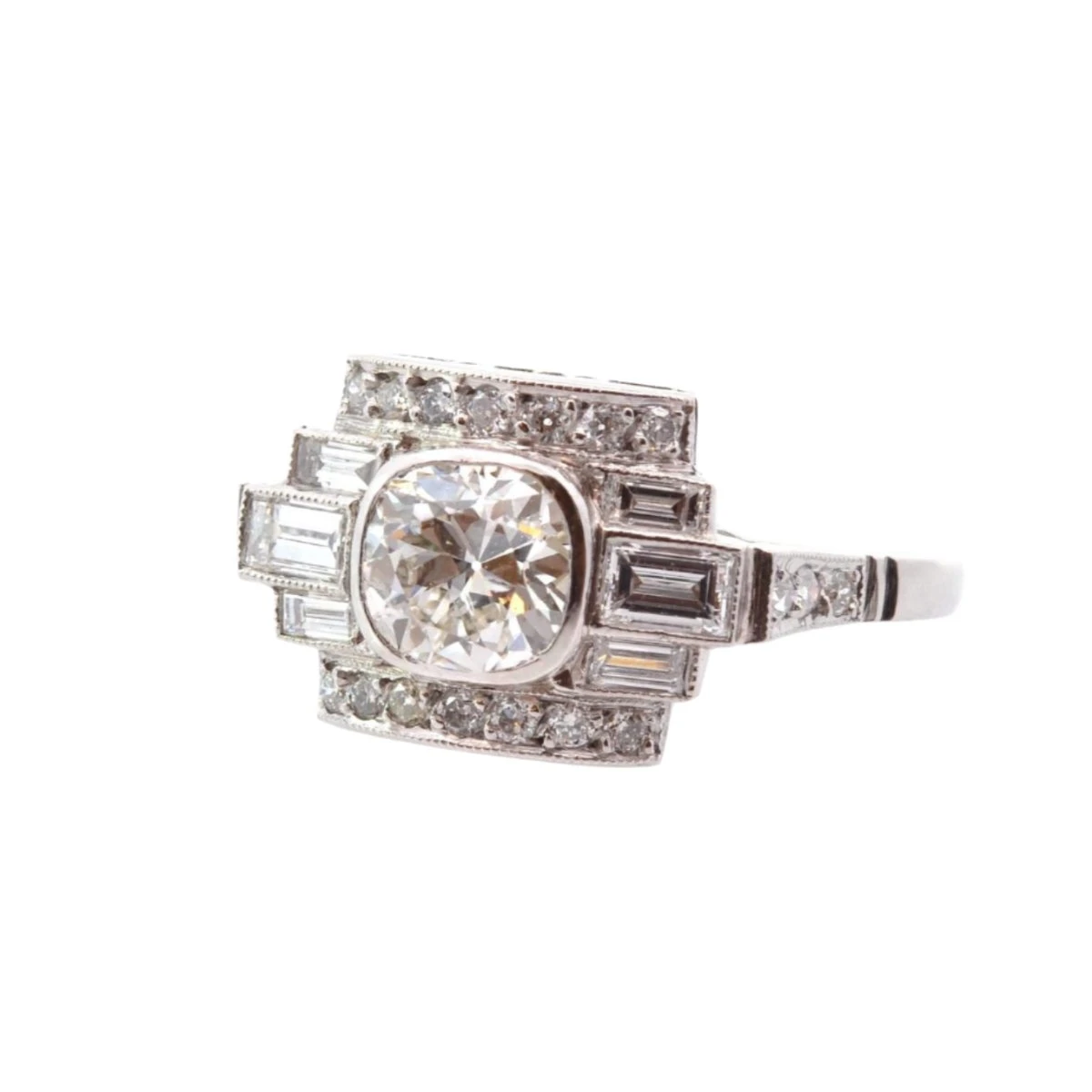 Bague Pavée En Platine Et Diamants 3 Bague Pavée En Platine Et Diamants – Image 3