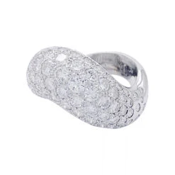 Miller Bague Pavée FRED,"Mouvementée", Or Blanc, Diamants -Castafiore Boutique bague pavee fredmouvementee or blanc diamants 370953