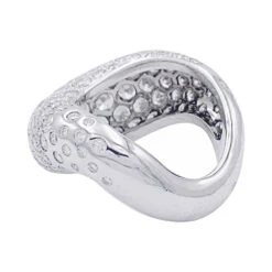 Miller Bague Pavée FRED,"Mouvementée", Or Blanc, Diamants -Castafiore Boutique bague pavee fredmouvementee or blanc diamants 860257
