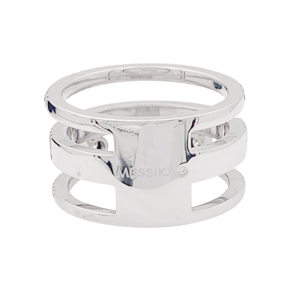 Miller Bague Pavée MESSIKA "Move Romane" En Or Blanc Et Diamants 3 Miller Bague Pavée MESSIKA "Move Romane" En Or Blanc Et Diamants – Image 3