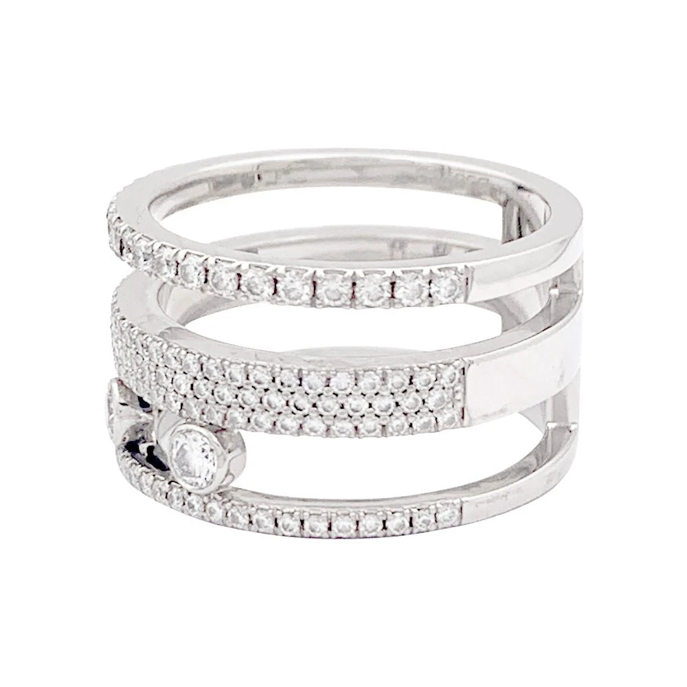 Miller Bague Pavée MESSIKA "Move Romane" En Or Blanc Et Diamants 4 Miller Bague Pavée MESSIKA "Move Romane" En Or Blanc Et Diamants – Image 4