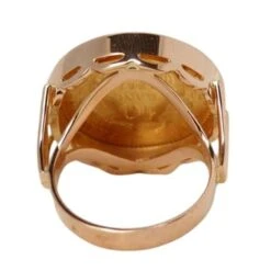 Bague Chevalière Pièce Napoléon III En Or Jaune -Castafiore Boutique bague piece napoleon iii en or 312438