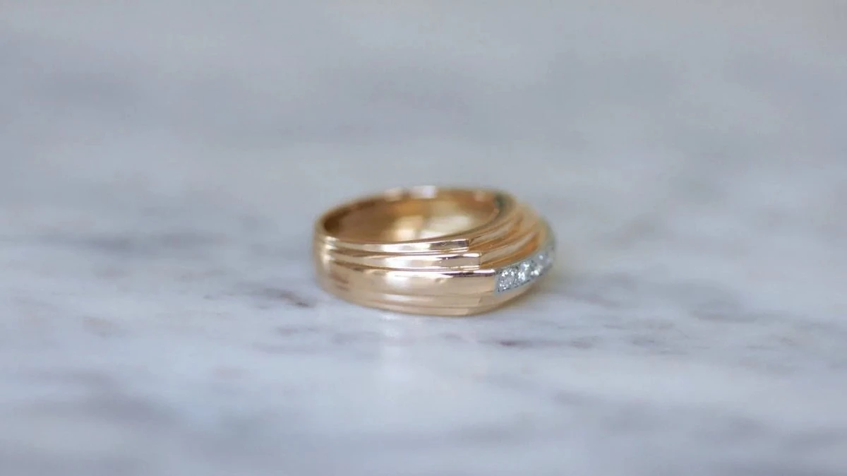 Bague Plans Art Deco Diamants Sur Or Rose 10 Bague Plans Art Deco Diamants Sur Or Rose – Image 10