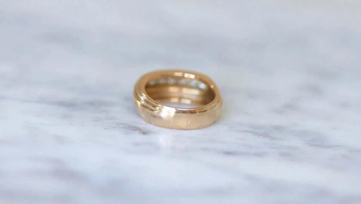 Bague Plans Art Deco Diamants Sur Or Rose 6 Bague Plans Art Deco Diamants Sur Or Rose – Image 6