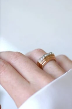 Bague Plans Art Deco Diamants Sur Or Rose 16 Bague Plans Art Deco Diamants Sur Or Rose -Castafiore Boutique bague plans art deco diamants sur or rose 819327