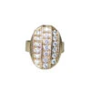 Bague Plaque Diamants Or Jaune -Castafiore Boutique bague plaque diamants or jaune 725567