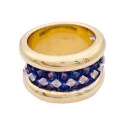 Miller Bague Poiray Or Jaune, Saphirs, Diamants -Castafiore Boutique bague poiray or jaune saphirs diamants 600460