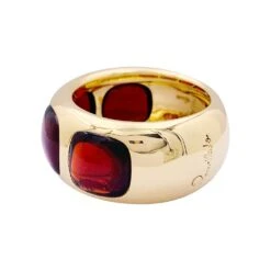 Miller Bague POMELLATO "Bisanzio" En Or Jaune Et Grenats -Castafiore Boutique bague pomellato bisanzio en or jaune et grenats 204755