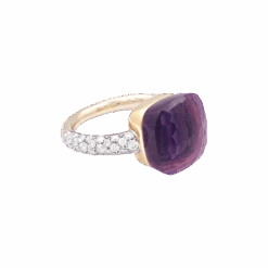 Miller Bague Pomellato, "Nudo Maxi", Améthyste, Diamants, Deux Ors. -Castafiore Boutique bague pomellato nudo maxi amethyste diamants deux ors 279221