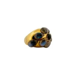 Bague POMELLATO "Rugiada" En Or Jaune Et Labradorites -Castafiore Boutique bague pomellato rugiada en or jaune et labradorites 735339