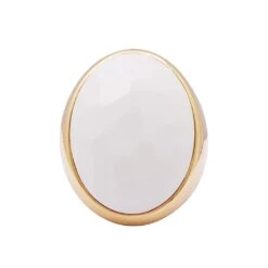 Miller Bague POMELLATO "Victoria" En Or Jaune Et Cacholong