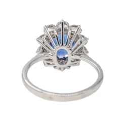 Bague Pompadour En Or Blanc Et Saphir -Castafiore Boutique bague pompadour en or blanc et saphir 147193