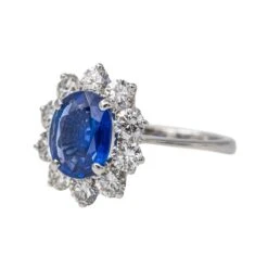 Bague Pompadour En Or Blanc Et Saphir -Castafiore Boutique bague pompadour en or blanc et saphir 436074