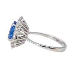 Bague Pompadour En Or Blanc Et Saphir -Castafiore Boutique bague pompadour en or blanc et saphir 548256