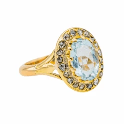 Bague Pompadour En Or Jaune, Aigue-marine Et Diamants 12 Bague Pompadour En Or Jaune, Aigue-marine Et Diamants -Castafiore Boutique bague pompadour en or jaune aigue marine et diamants 837038