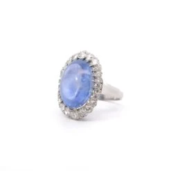 Bague Pompadour En Platine, Saphir Et Diamants -Castafiore Boutique bague pompadour en platine saphir et diamants 694636