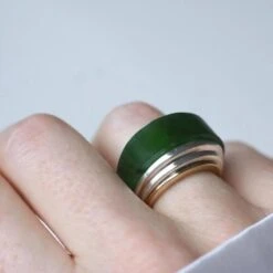 Bague Jonc Puiforcat En Jade, Or Et Argent 12 Bague Jonc Puiforcat En Jade, Or Et Argent -Castafiore Boutique bague puiforcat par andre vassort jade sur or et argent 430752