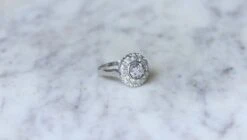 Bague Ronde Cible Art Déco Diamants -Castafiore Boutique bague ronde cible art deco diamants 948113