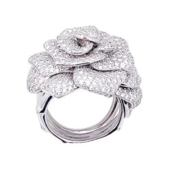 Miller Bague Rose En Or Blanc Et Diamants. -Castafiore Boutique bague rose en or blanc et diamants 105573