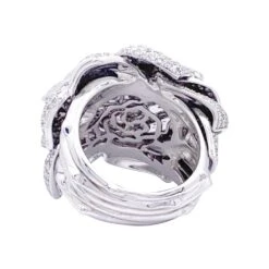 Miller Bague Rose En Or Blanc Et Diamants. -Castafiore Boutique bague rose en or blanc et diamants 694024