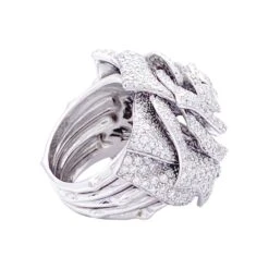 Miller Bague Rose En Or Blanc Et Diamants. -Castafiore Boutique bague rose en or blanc et diamants 885369