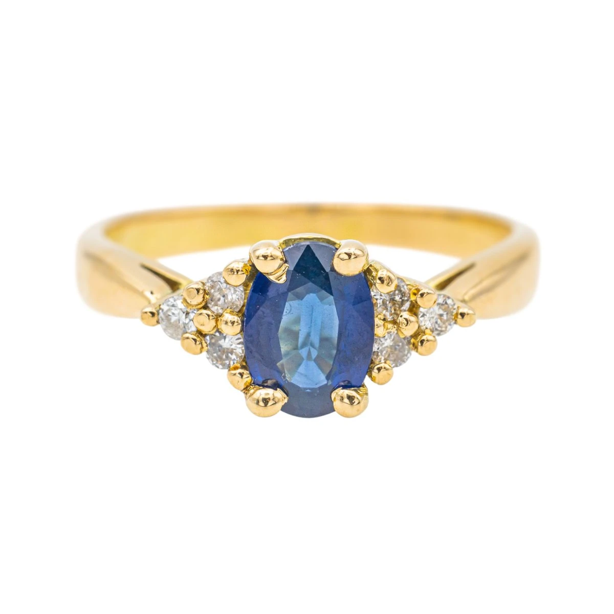 Bague Saphir En Or Jaune 1 Bague Saphir En Or Jaune