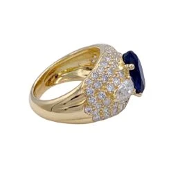 Miller Bague Saphir, Or Jaune Et Diamants -Castafiore Boutique bague saphir or jaune et diamants 211595