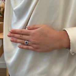 Bague Saphir Rond Et Diamants 6 Bague Saphir Rond Et Diamants -Castafiore Boutique bague saphir rond et diamants 983754