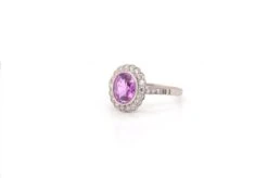 Bague Saphir Rose Et Diamants En Platine -Castafiore Boutique bague saphir rose et diamants en platine 311983
