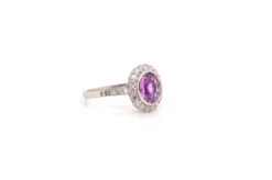 Bague Saphir Rose Et Diamants En Platine -Castafiore Boutique bague saphir rose et diamants en platine 748187