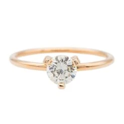 Bague Solitaire Ginette NY "Be Mine Maria" En Or Rose Et Diamant