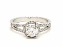 Bague Solitaire Or Blanc Diamant