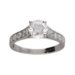 Bague Solitaire VAN CLEEF & ARPELS En Platine Et Diamant